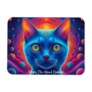 Space Cat Cosmic Feline  Magnet