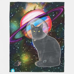 Space-Cat Cosmo Fleece Blanket