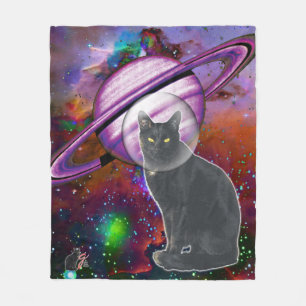 Space-Cat Cosmo Fleece Blanket