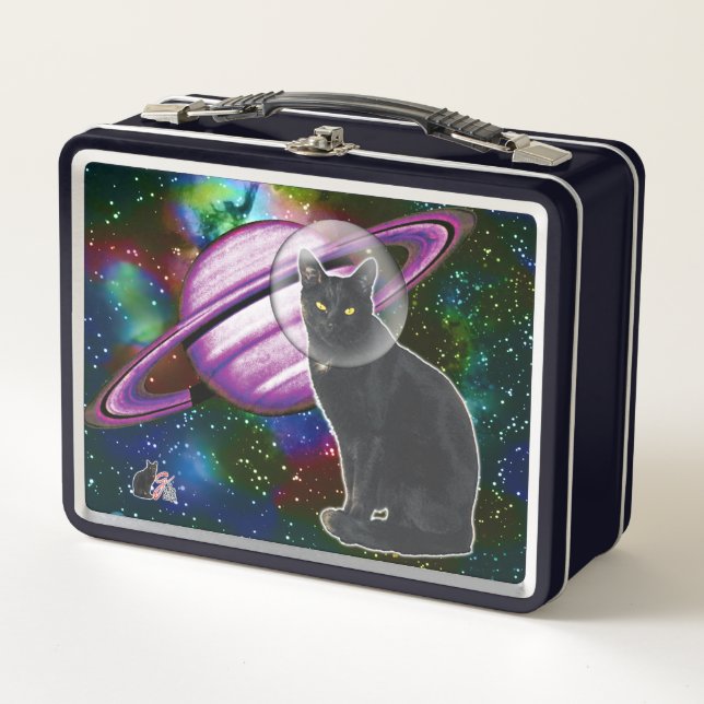 Space-Cat Cosmo Metal Lunchbox (Front)
