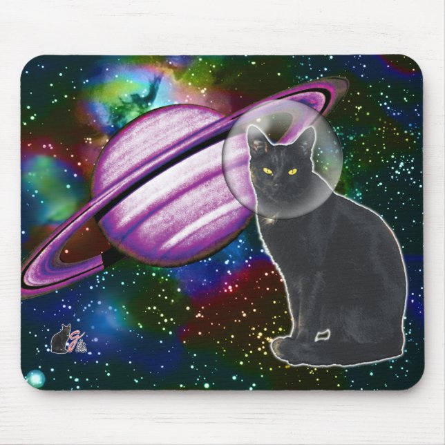 Space-Cat Cosmo Mouse Pad (Front)