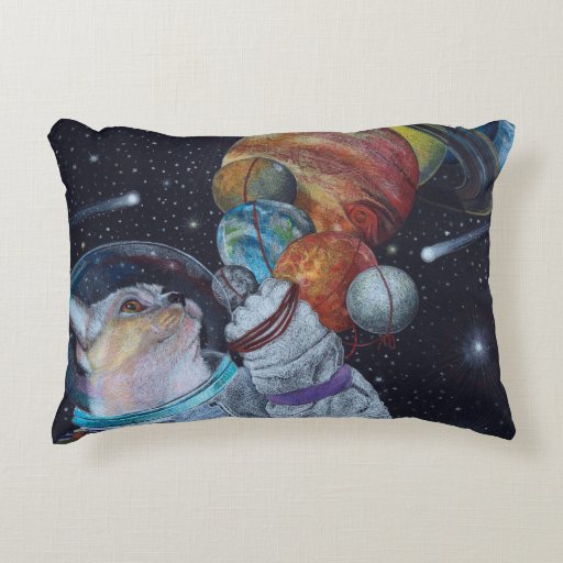 Image of Space Cat Decorative Cushion