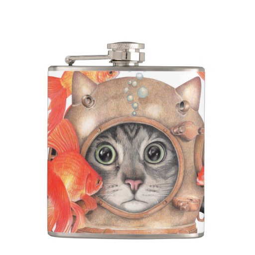 Image of Space Cat Hip Flask