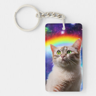 Space Cat Key Ring