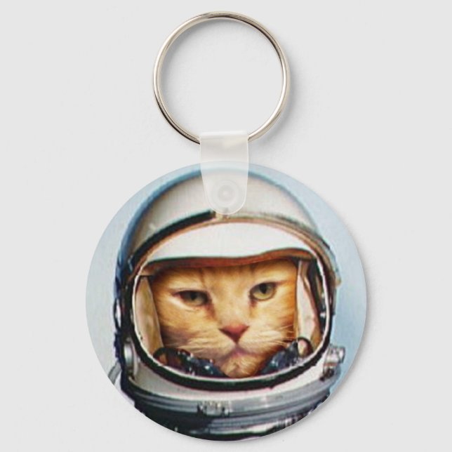 Space Cat Keychain (Front)