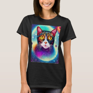 Space Cat Kitty Kitten In Cat Style 3 T-Shirt
