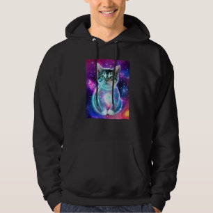 Space Cat Kitty Kitten In Cat Style 4 Hoodie