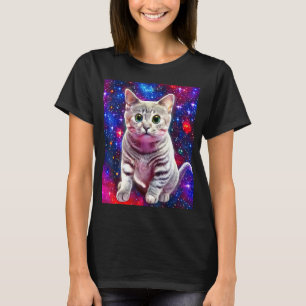Space Cat Kitty Kitten In Cat Style T-Shirt