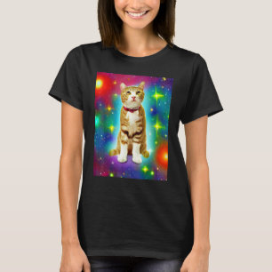 Space Cat Kitty Kitten In Cat Style T-Shirt