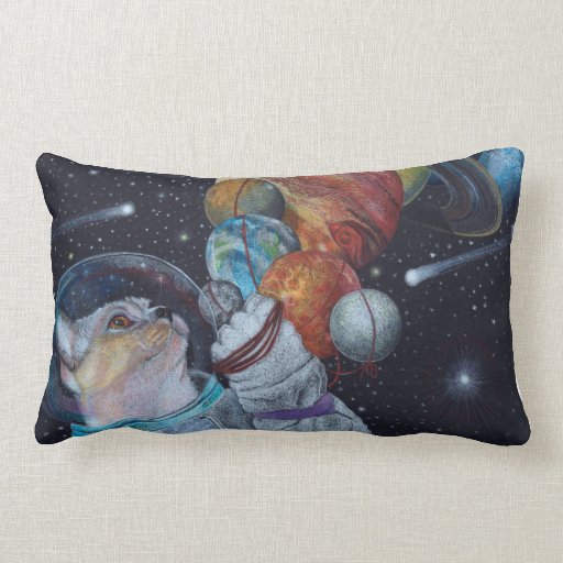 Image of Space Cat Lumbar Cushion