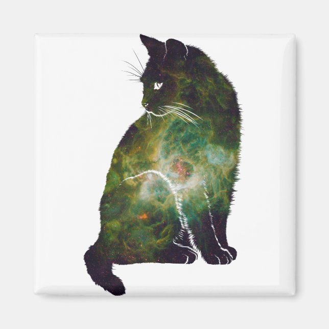 Space Cat Magnet (Front)
