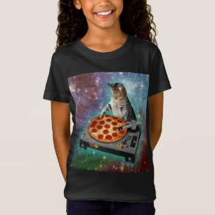 Space Cat Meme Galaxy Universe Pizza Kitty Kitten T-Shirt