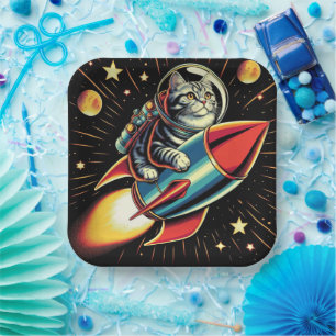 Space cat paper plates! plate