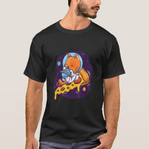 Space Cat Pizza Italian Dish Pizza T-Shirt