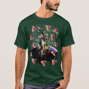Space Cat Riding Capybara T-Shirt