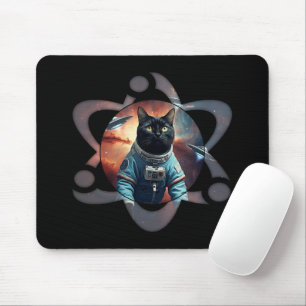 Space Cat Science Mouse Mat