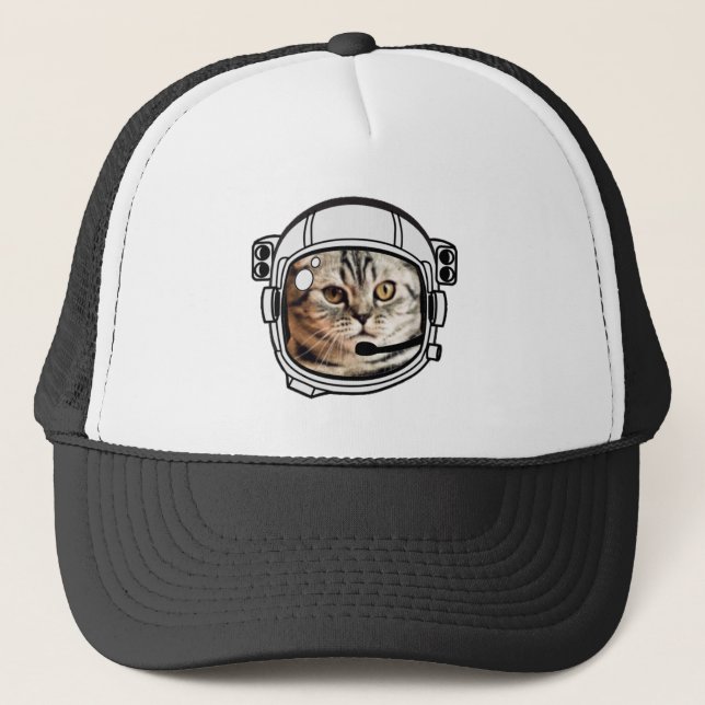 Space Cat Trucker Hat (Front)