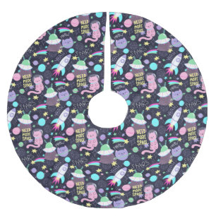 Space Cats Brushed Polyester Tree Skirt