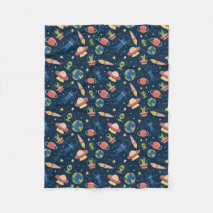 Space Cats Fleece Blanket