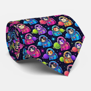 Space Cats Intergalactic Planets Solar System Tie