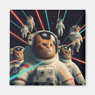 Space cats magnet