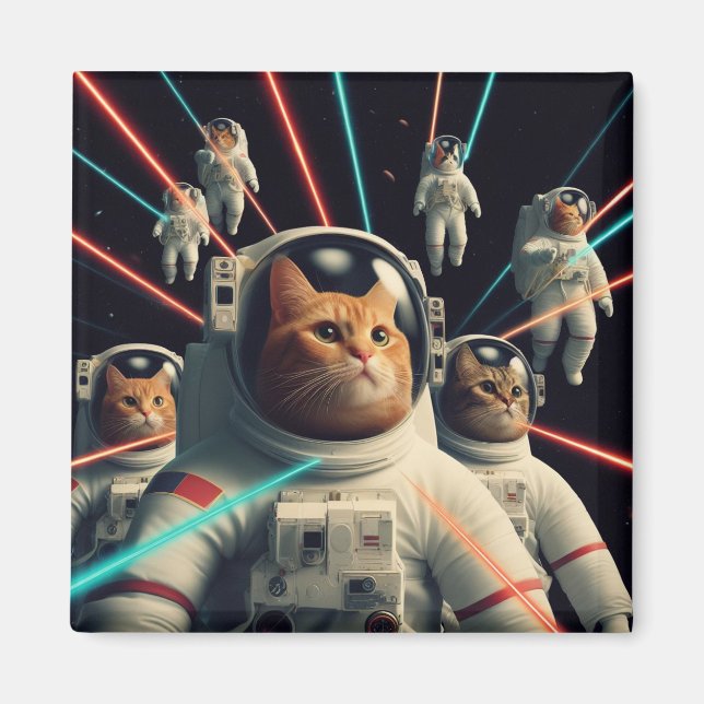 Space cats magnet (Front)