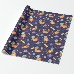 Space Cats Wrapping Paper