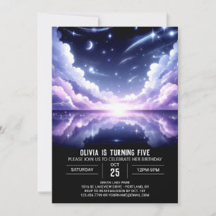 Space Celestial Digital Birthday Invitation