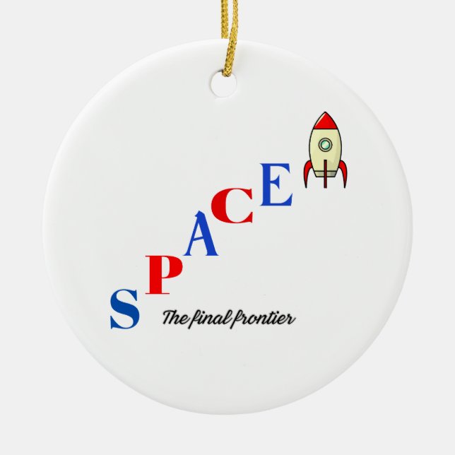 space ceramic tree decoration (Front)