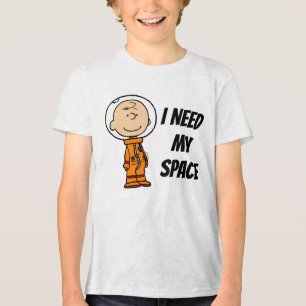 SPACE   Charlie Brown Astronaut Tri-Blend Shirt