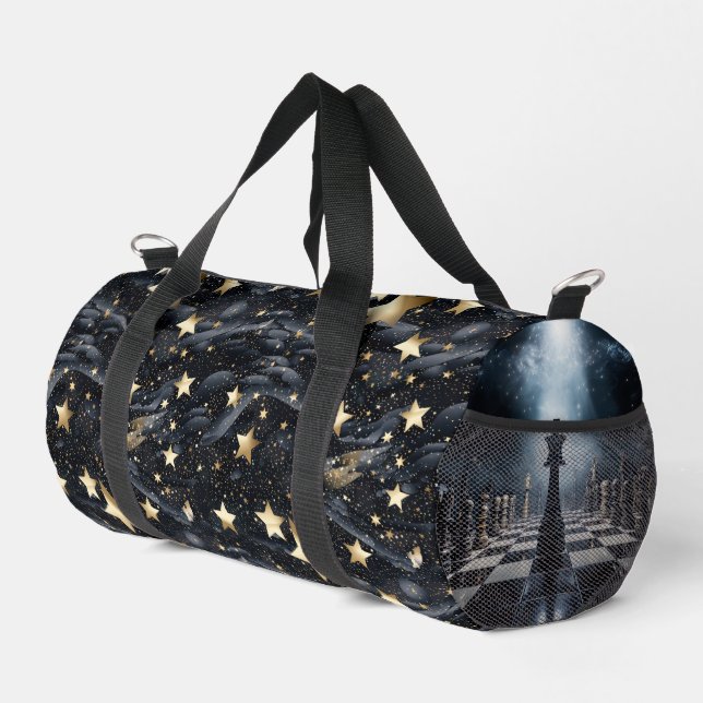 Space Chess Master Small Duffel Bag (Right Corner)