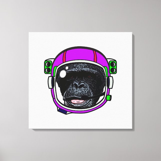 Space Chimp Pop Art Canvas Print (Front)