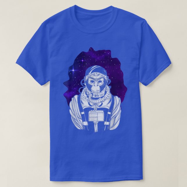 Space Chimpanzee Galay Monkey Astronaut  T-Shirt (Design Front)