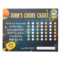 Space chores chart, Astronaut Responsibility chart