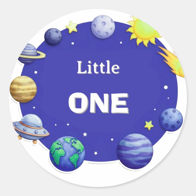 Space Circle Clipart Set Classic Round Sticker (Front)