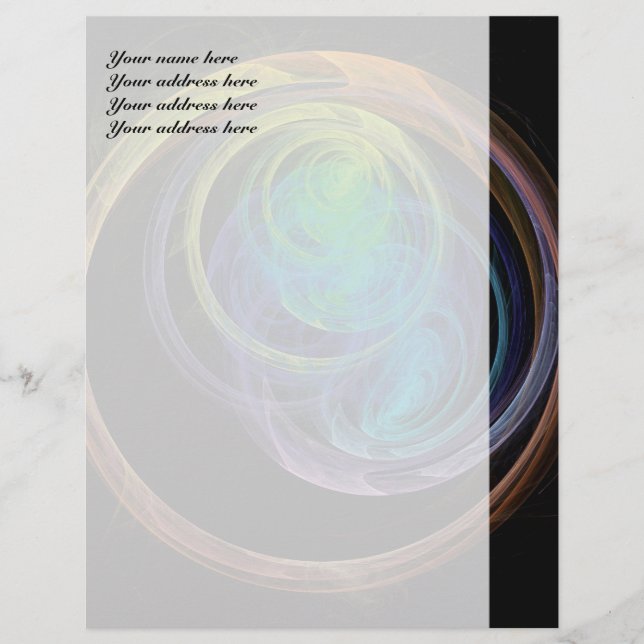 Space Circles Custom Letterhead (Front)