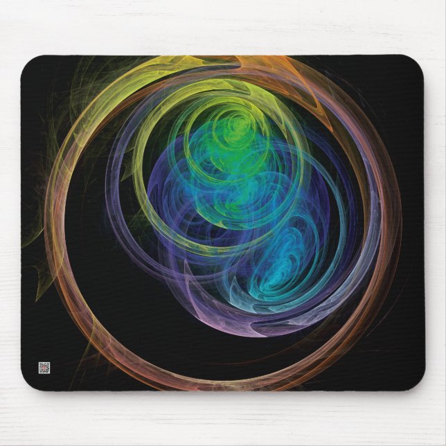 Space Circles Mouse Mat (Front)