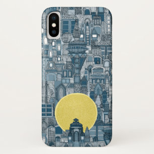 space city sun blue iPhone x case