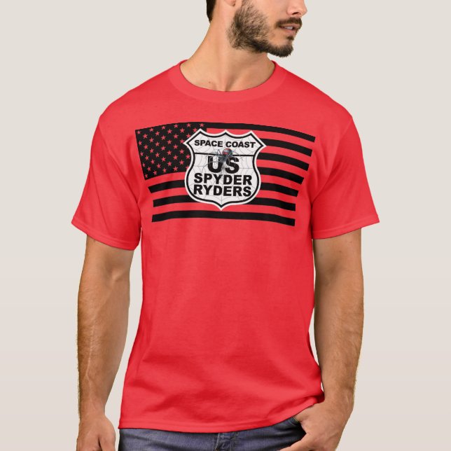 Space Coast Chapter - Black Flag & Logo T-Shirt (Front)