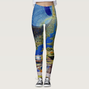 Space Colony Artwork / Science Fiction Art Leggings