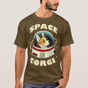 Space Corgi Dog Lover Puppy Retro T-Shirt