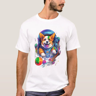 Space Corgi Dog T-Shirt