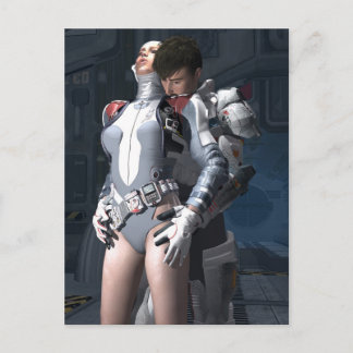 space couples postcard