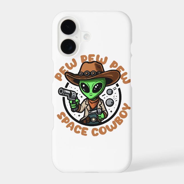 Space Cowboy Funny Alien (Back)