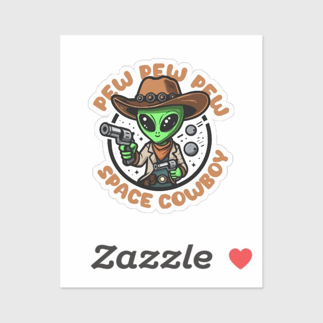 Space Cowboy Funny Alien (Sheet)