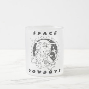 Space Cowboys Frosted Glass Mug