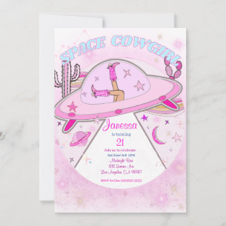 Space Cowgirl Birthday Party Invitation! Invitation