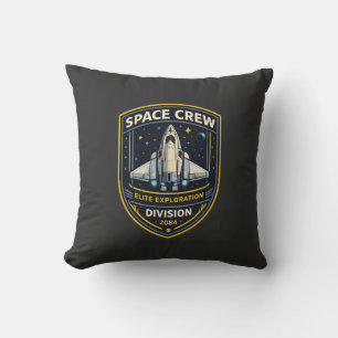 Space Crew Exploration Division Throw Pillow