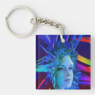 Space Crystal Key Ring