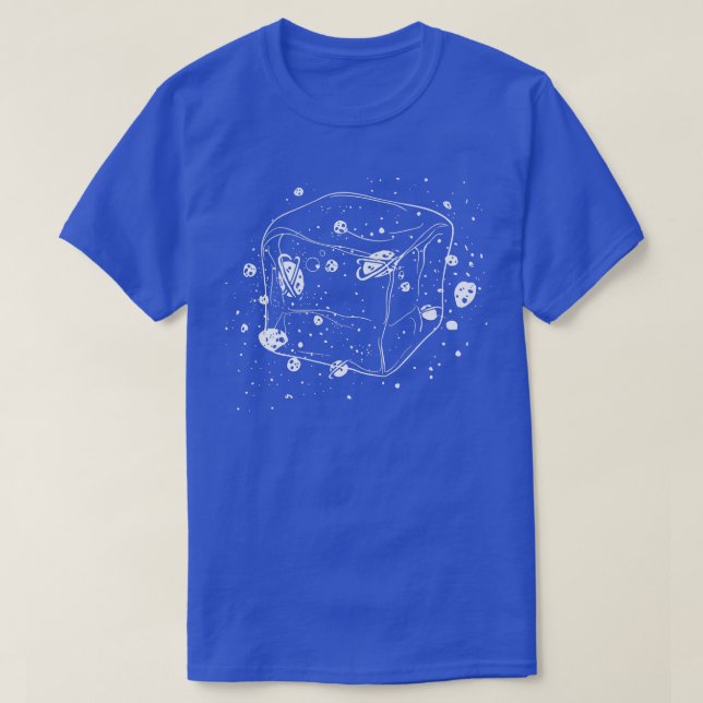 Space Cube Planet Astronaut Astral Cosmic Design F T-Shirt (Design Front)